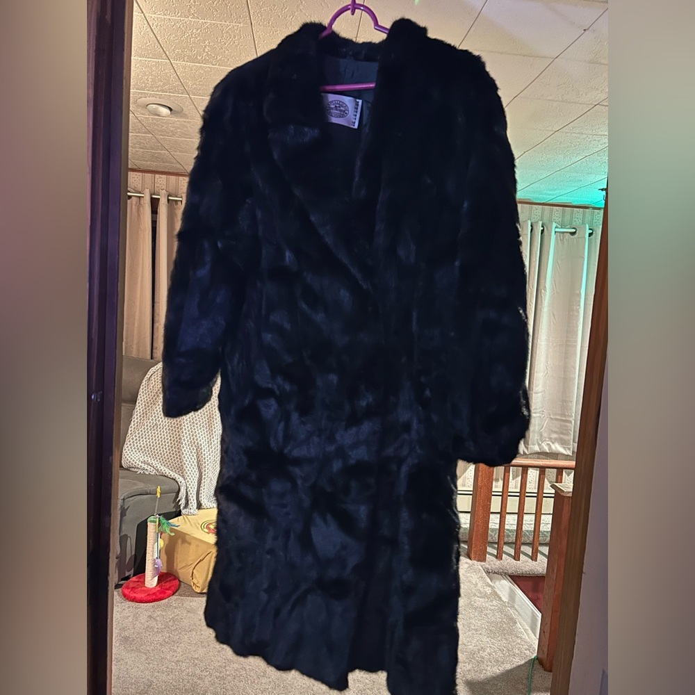 Full length blank mink coat